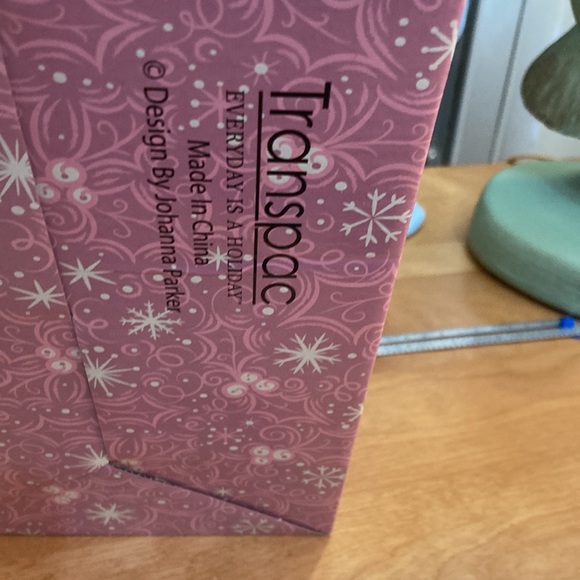 New in Box Johanna Parker (Transpac) Pink Santa and Snowman Mug Set 2022 - Picture 6 of 11